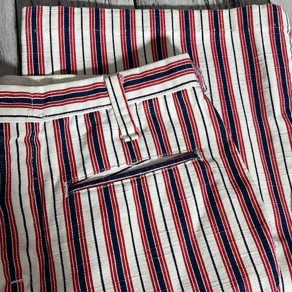 Vintage Anvil Women's Welt Pockets Striped Multicolor Wide Leg Casual Pants Size - Picture 2 of 9